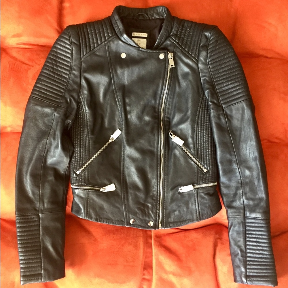 Zara Genuine Leather Jacket - Picture 2 of 8